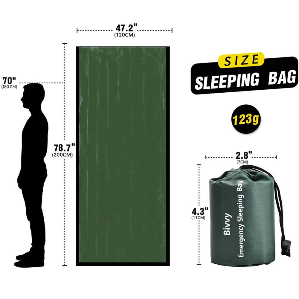 Túi ngủ sinh tồn không thấm nước mang theo đi du lịch ngoài trời chống gió thiết thực