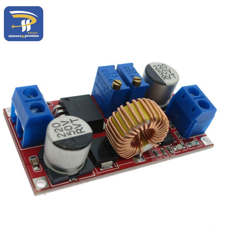 Mạch sạc pin Lithium XL4015 DC-DC 5A có đèn LED