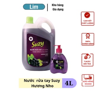 Nước Rửa Tay Diệt Khuẩn Suzy 4L Hương Thơm Tự Nhiên Thành Phần Hữu Cơ Chất Lượng Nhật Bản_ Tạp Hóa Nhà Lim
