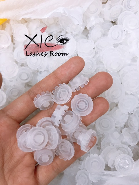 Nút Nhẫn đựng keo nối mi và chấm keo tiện lợi bịch ~100 nhẫn 💖
