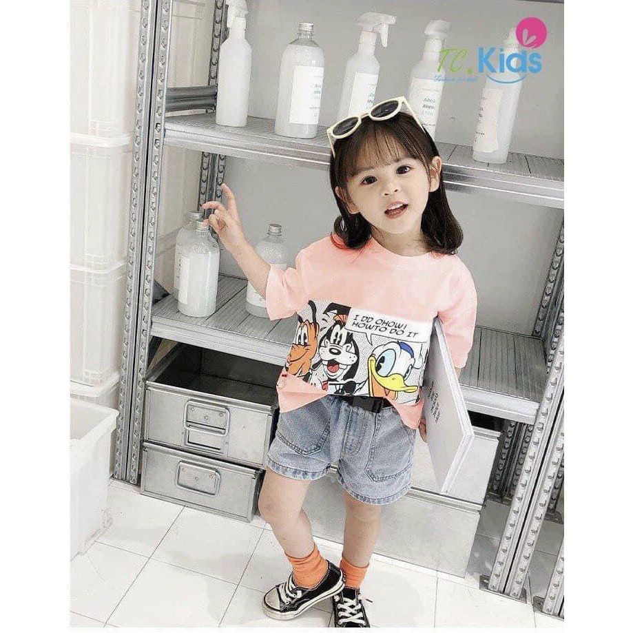 Set Bộ 2CT Áo Phông Disney Phối Quần Jean Lửng Cho Bé 8-20Kg | V290