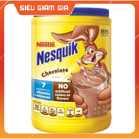 Bột CaCao NESTLE NESQUIK CHOCOLATE POWDER nhập khẩu Mỹ 1,18Kg