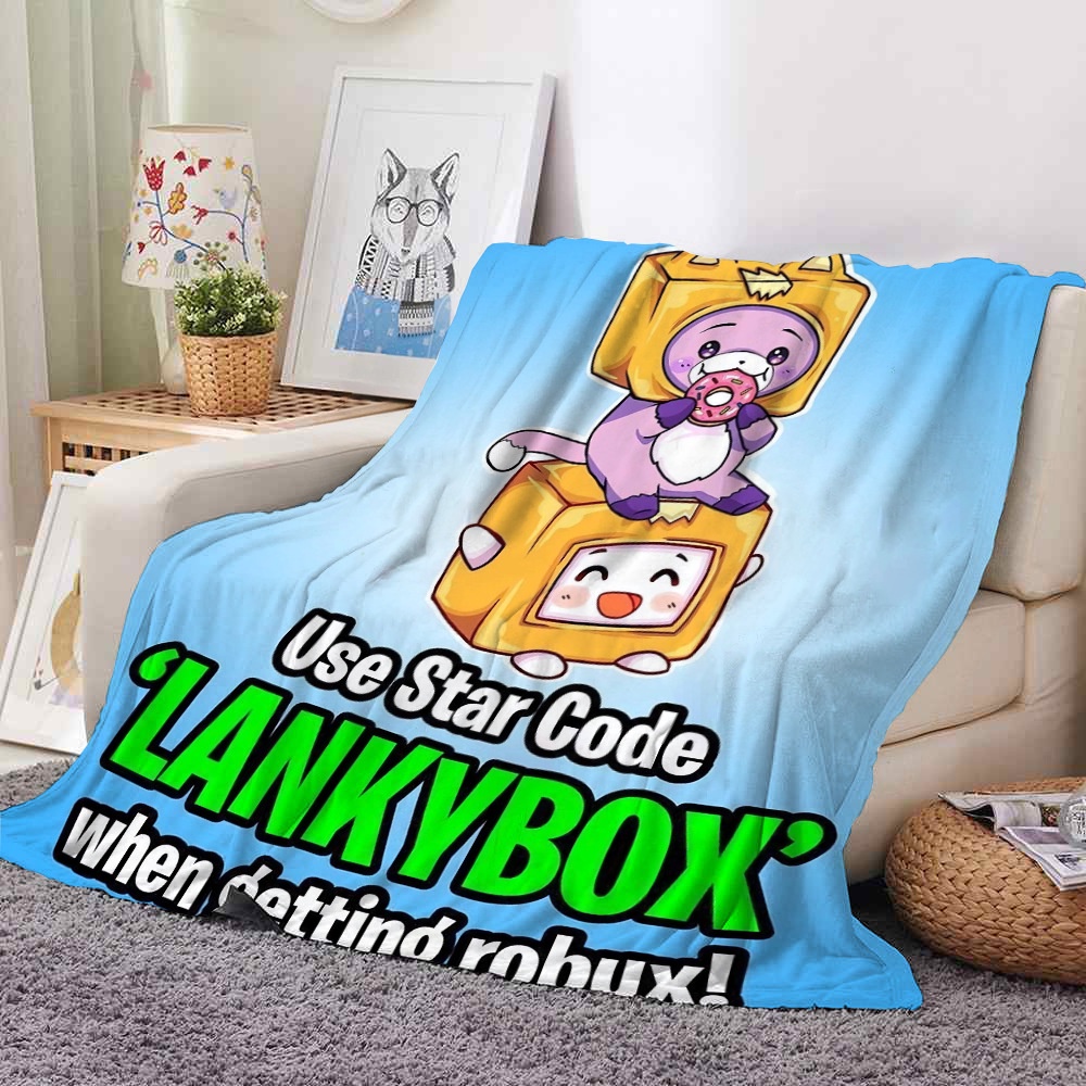 Chăn Lông Cừu Siêu Mềm 75cmx100cm In Hình Cáo Hoạt Hình Cho Phòng Ngủ Của Bé