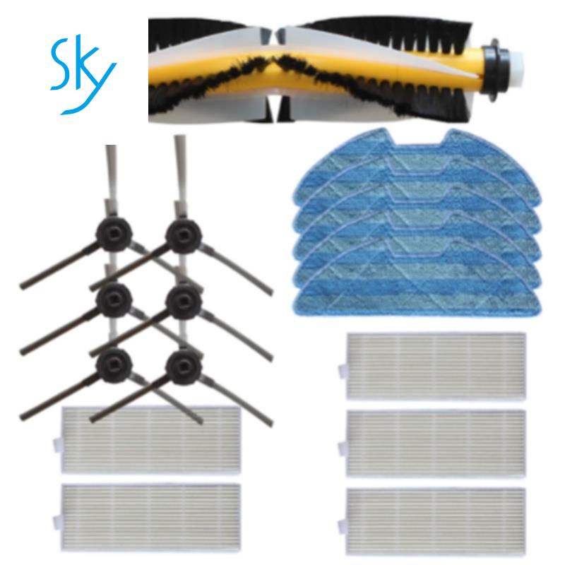 1 Bộ Cọ Chính + Bộ Lọc + Cọ Bên Cho Máy Hút Bụi Redmon RV-R500 RV R500
