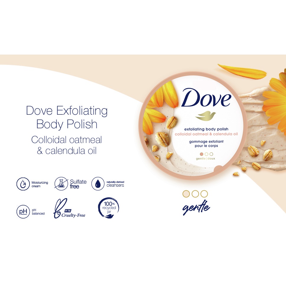 Tẩy tế bào chết toàn thân DOVE Exfoliating Body Polish