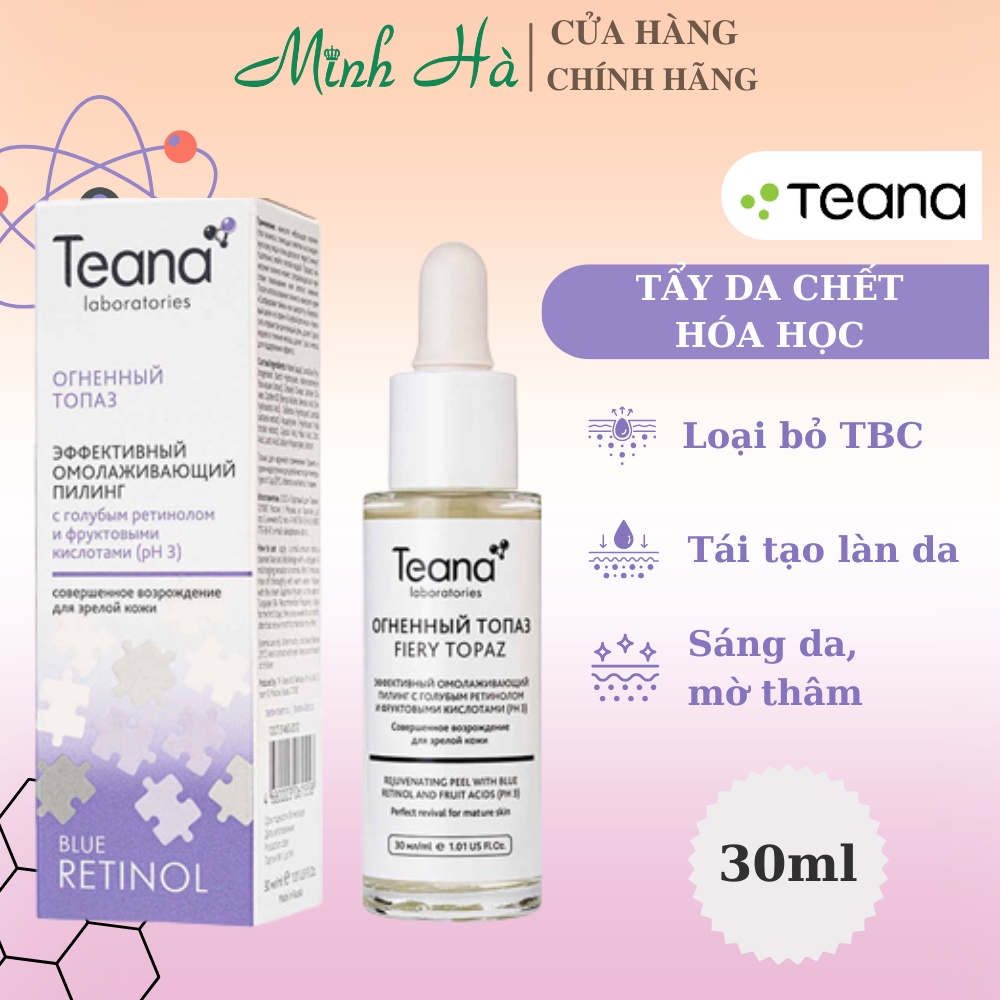 Tẩy tế bào chết Teana Blue Retinol 30ml tẩy tế bào chết sâu bên trong làn da và đều màu da
