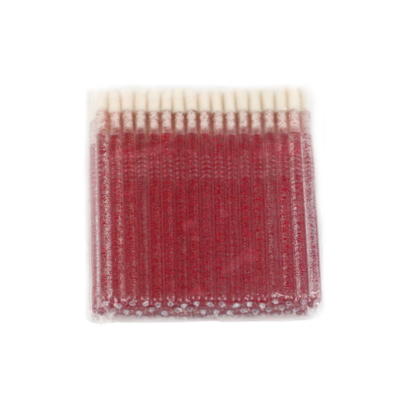 Túi tăm bông đầu to thân kim tuyên đẹp dùng để vệ sinh mi mắt trong và sau quá trình nối uốn mi. Túi 50 que