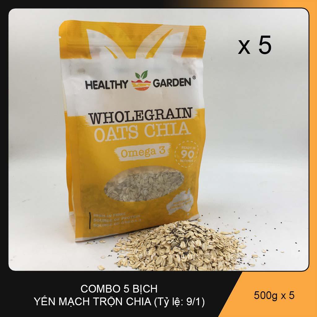 [Mã GROSALE2703 giảm 8% đơn 250K] Combo 5 Túi Healthy Garden mix yến mạch và chia hàng nhập Úc.