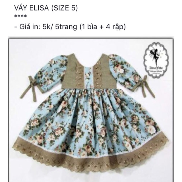 RẬP VÁY BÉ GÁI   (SIZE 5)
