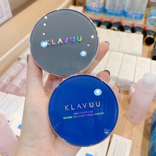 Phấn Nước Klavuu Blue Pearlsation High Coverage Marine Collagen Aqua Cushion Cho Da Khô và Da Thường