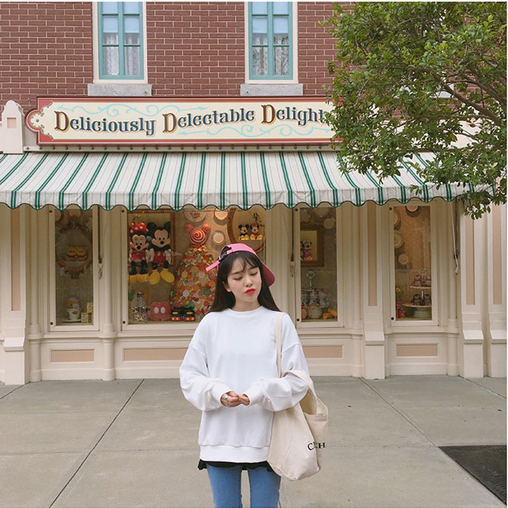 Áo Sweater ❤️FREESHIP❤️ Form Rộng Saro Đơn Giản Mềm Mại Dễ Phối Đồ | BigBuy360 - bigbuy360.vn