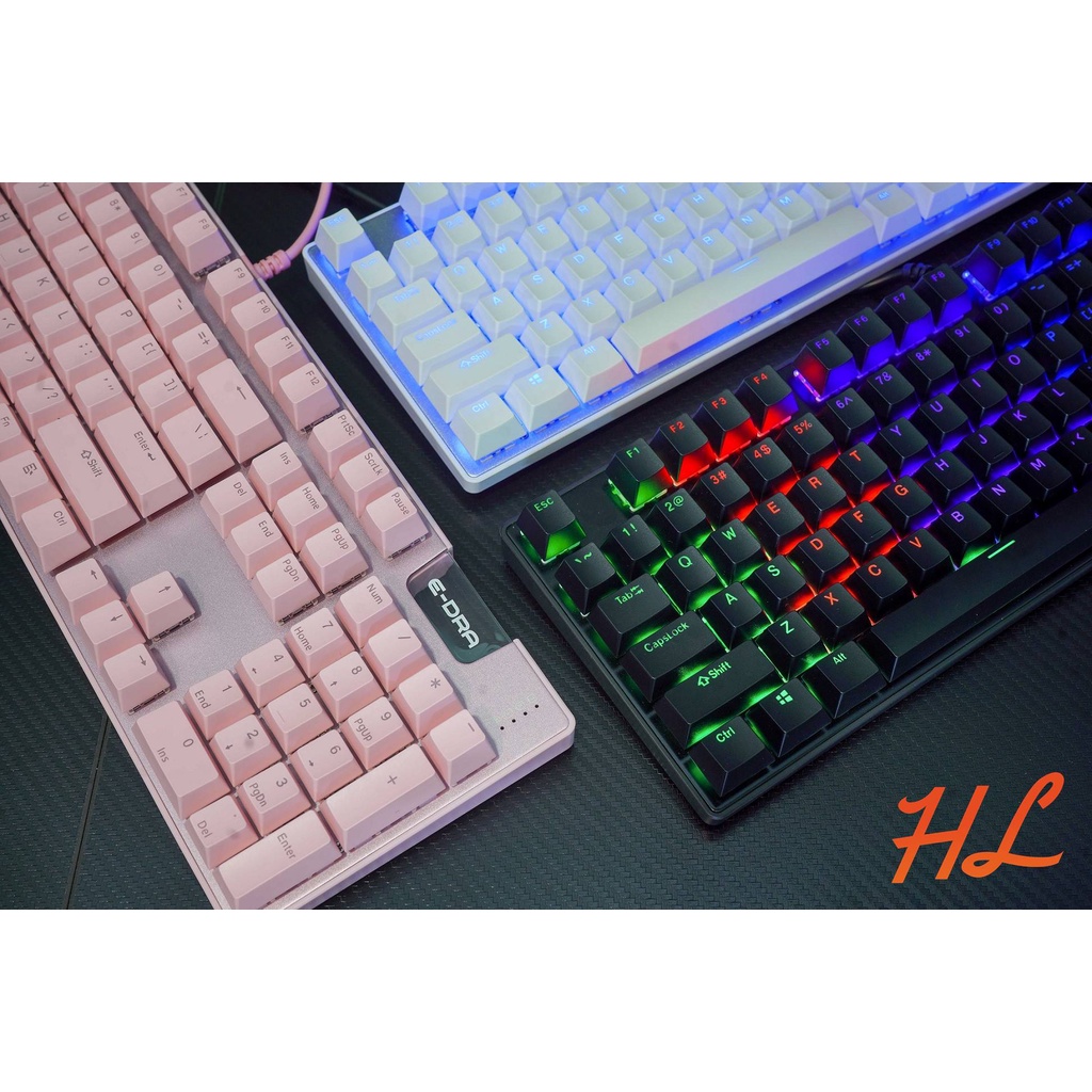 Bàn Phím Cơ E-DRA EK312 LED Rainbow  - BH Chính Hãng 24 Tháng - Hưng Long PC