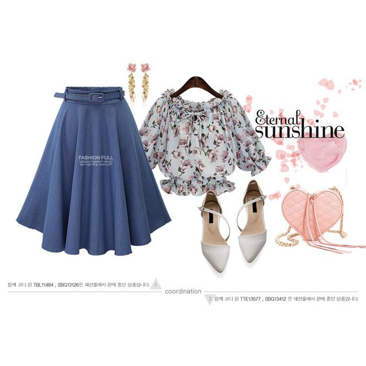 Chân váy denim lưng cao thiết kế đơn giản hợp thời trang | BigBuy360 - bigbuy360.vn