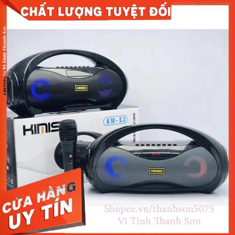 [Mã TH10KD20  hoàn đến10K xu] LOA HÁT KARAOKE XÁCH TAY MINI KM-S2 TẶNG KÈM MICRO CÓ DÂY - Vi Tính Thanh Sơn