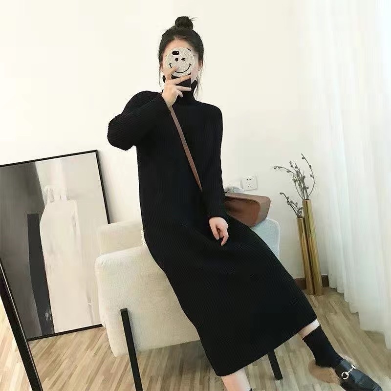 Váy Len Dáng Dài Cổ Lọ Thời Trang Quảng Châu