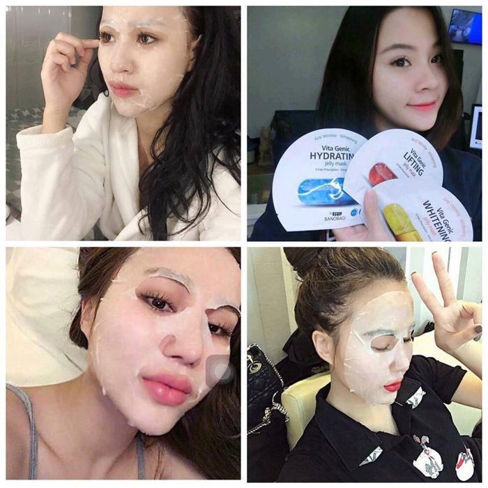 Mặt Nạ Giấy Viên Thuốc BNBG Anti Wrinkle Whitening Jelly Mask