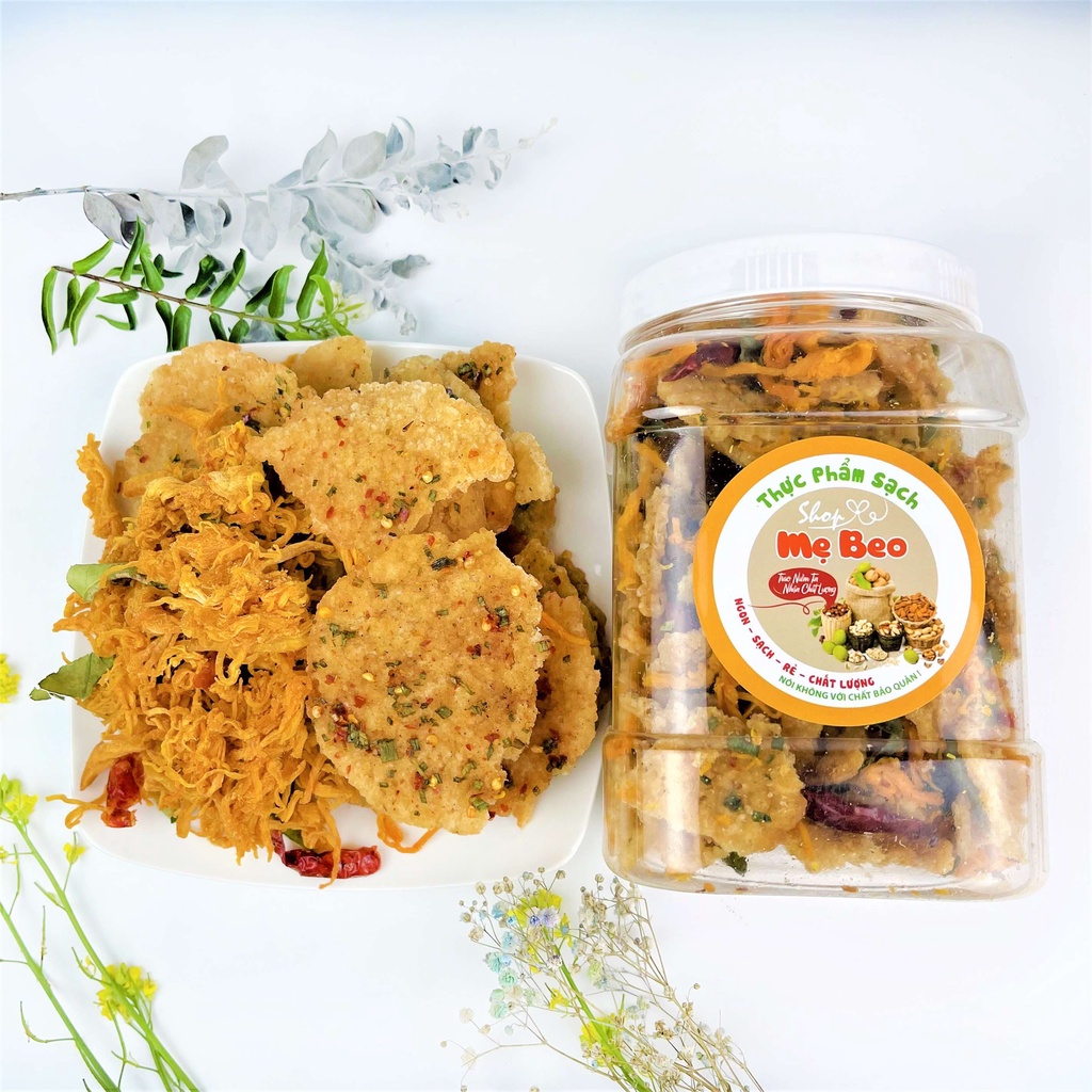 Cơm cháy lắc khô gà 500Gr Mẹ Beo ăn vặt cực ngon | BigBuy360 - bigbuy360.vn