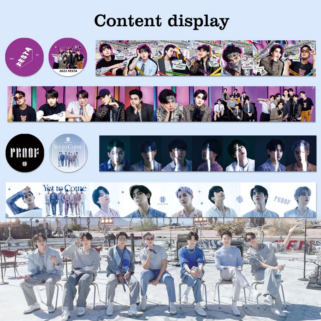 Sticker Dán Trang Trí Sổ Tay Kỷ Niệm 9 Năm BTS & 2022FESTA