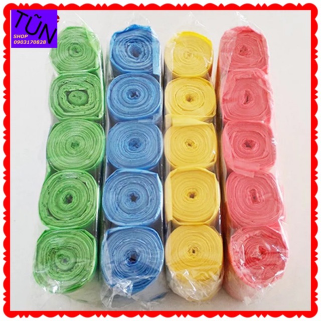 Combo 5 cuộn túi đựng rác.