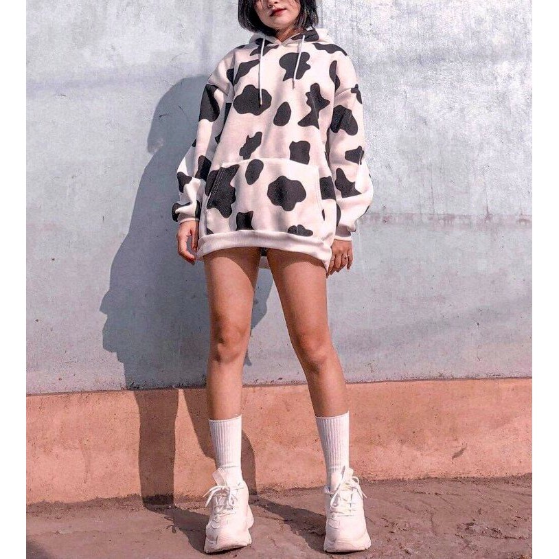 Áo hoodie nữ form rộng, áo hoodie bò sữa form rộng | BigBuy360 - bigbuy360.vn