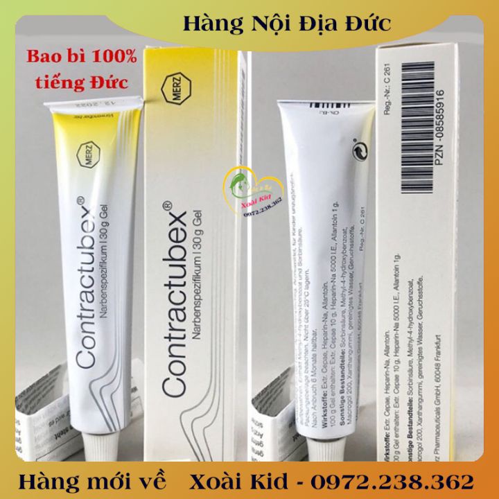 [auth] Kem làm mờ sẹo Contractubex Đức tuýp 30g , Đủ Bill Date mới [Hot]