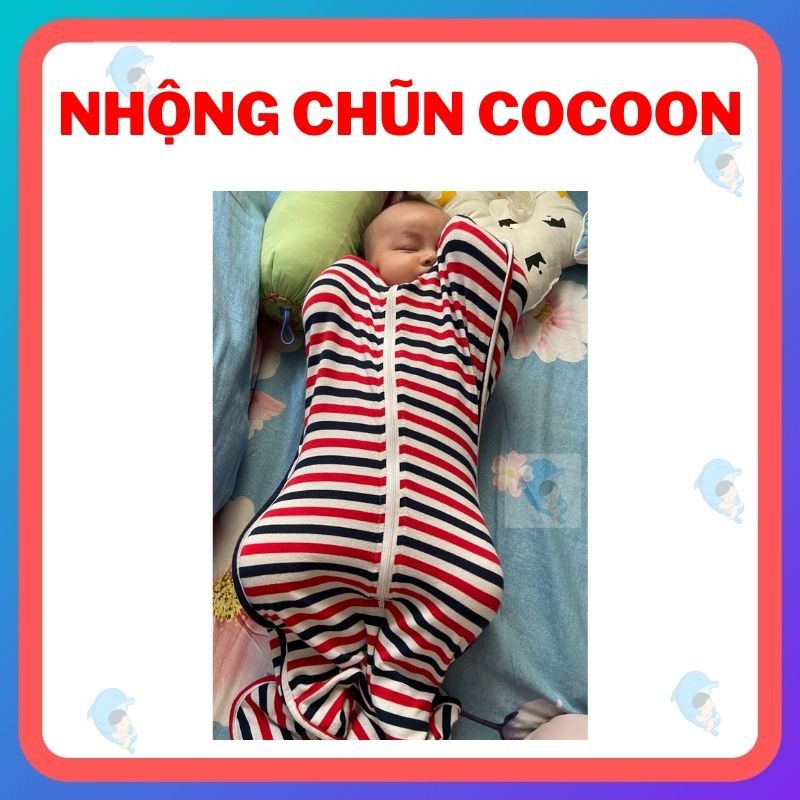 Nhộng Chũn Cocoon Co Dãn 4 Chiều Chính Hãng Cho Bé Giúp Bé Ngủ Ngon Giảm Giật Mình, Giảm Quấy Khóc