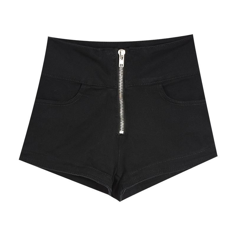 Quần Short Nữ Lưng Cao Ống Rộng Màu Đen Phong Cách Hàn Quốc | BigBuy360 - bigbuy360.vn