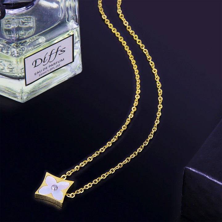 Dây chuyền nữ ttian bông hoa hình thoi siêu đẹp, bền màu, chuẩn thời trang