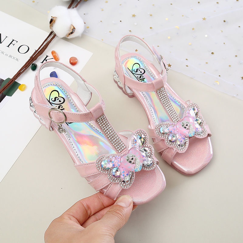 Giày Sandal Công Chúa Đính Đá Phong Cách Hàn Quốc Thời Trang Mùa Hè Hàng Mới 2022 Dành Cho Bé Gái