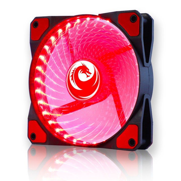 [Xả kho] Quạt làm mát cho Case 12cm 33 bóng LED (Đỏ) Red Dragon