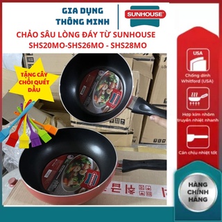 Chảo chống dính sâu lòng đáy từ shs20mo shs26mo shs28mo sunhouse đường kính 20 26 28cm