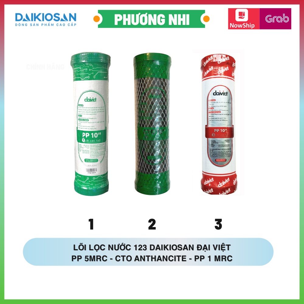 [RẺ VÔ ĐỊCH] LÕI LỌC NƯỚC 123 DAIKIOSAN ĐẠI VIỆT - CHÍNH HÃNG GIAO NHANH 2H HCM