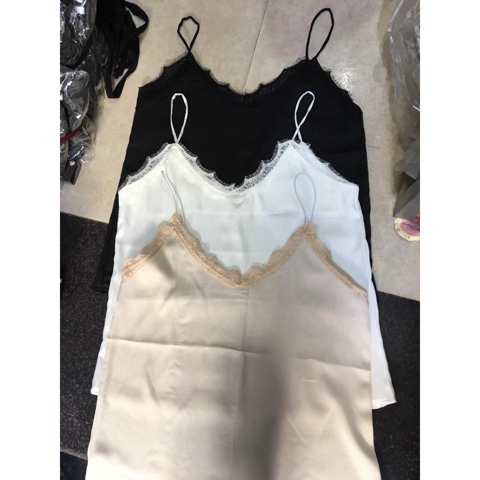 Áo 2 dây cổ viền ren 7 màu nổi bật | BigBuy360 - bigbuy360.vn