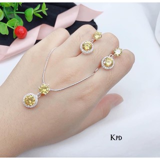Bộ trang sức bạc đá tự nhiên