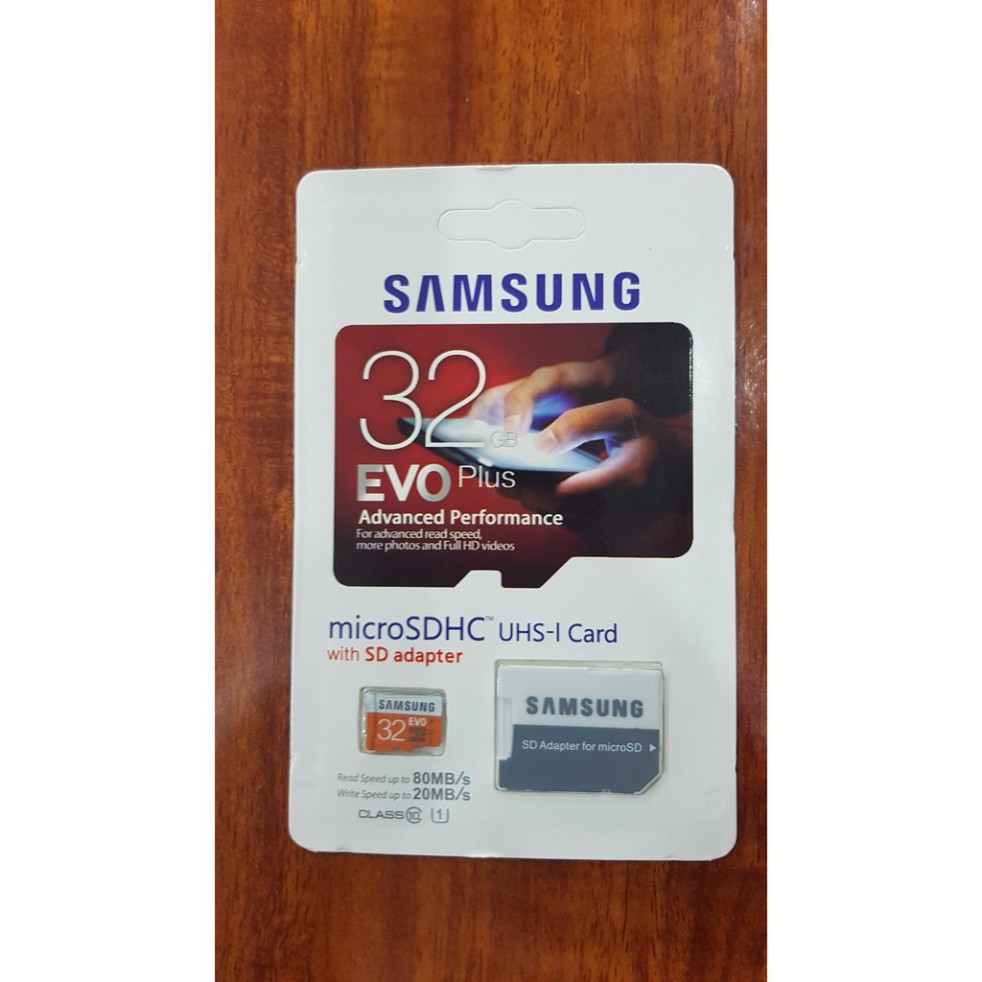 TYDB Thẻ nhớ Micro SD Samsung Evo plus 32GB (Kèm Adapter) 44 U21