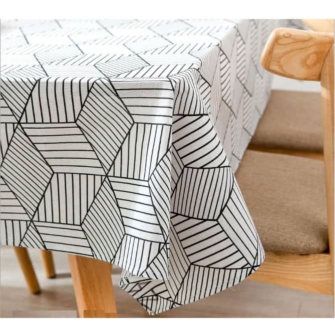 Khăn trải bàn canvas trắng