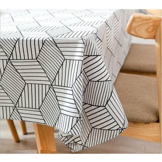 Khăn trải bàn canvas trắng