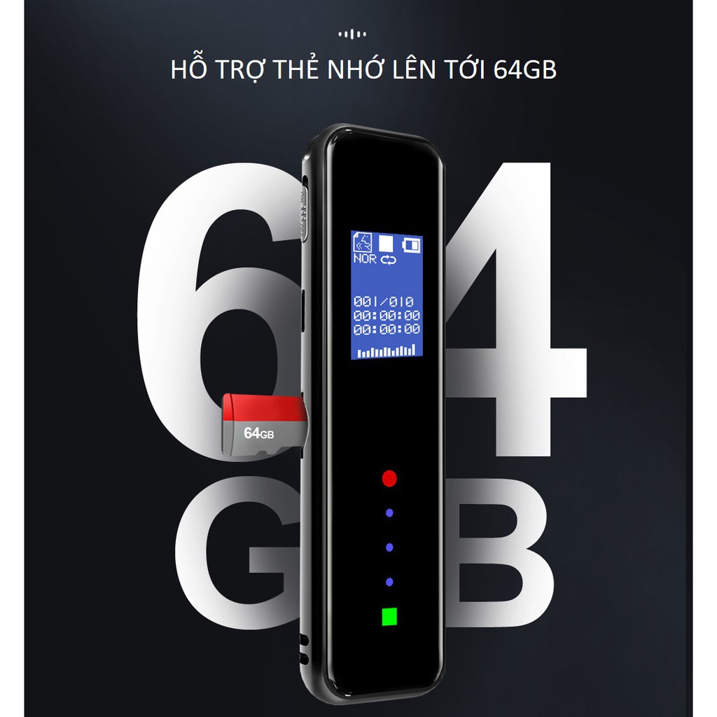 Máy Ghi Âm Chuyên Nghiệp T90 Bộ Nhớ Trong 8GB