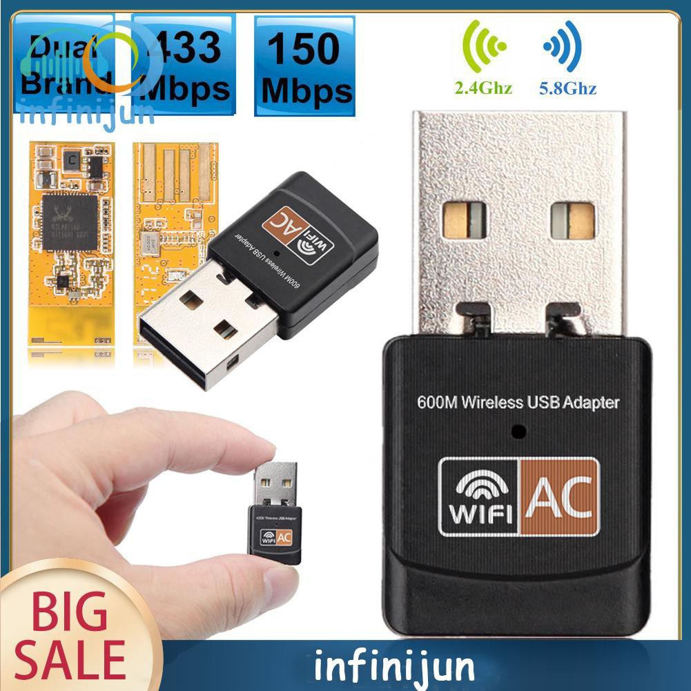 Usb Wifi 600mbps 2.4g/5g Hz 802.11ac | BigBuy360 - bigbuy360.vn
