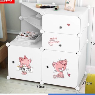 [MẪU HOT] TỦ NHỰA LẮP GHÉP MINI ĐẦU GIƯỜNG 2 Ô TO+ 2 Ô NHỎ KÈM 2 KỆ GÓC ĐỂ QUẦN ÁO, ĐỒ DÙNG GIA ĐÌNH
