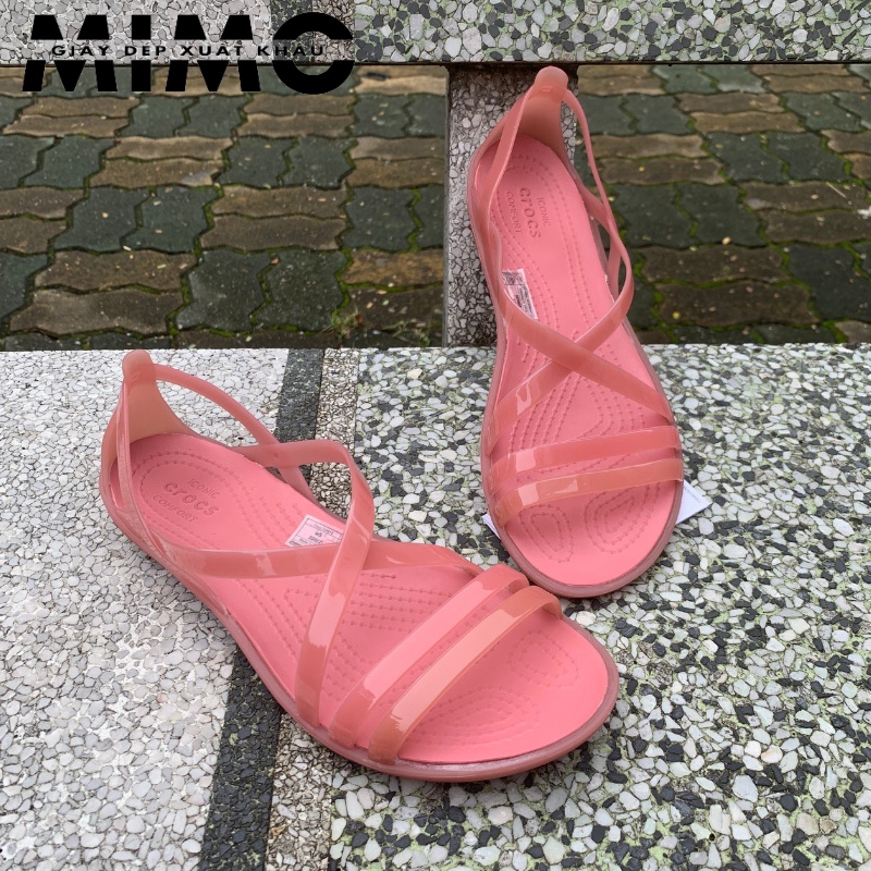 Sandal nữ, dép xăng đan Strappy cao cấp màu hồng nữ tính êm bền nhẹ cho nữ
