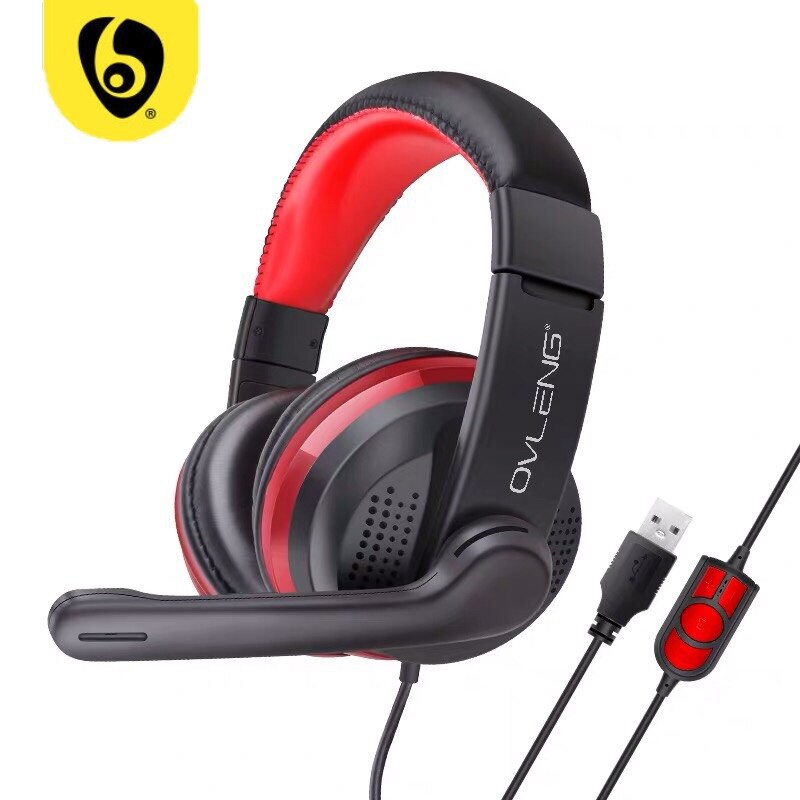 Tai Nghe Gaming chụp tai Ovleng GT91 Cổng USB - Tích hợp Mic!