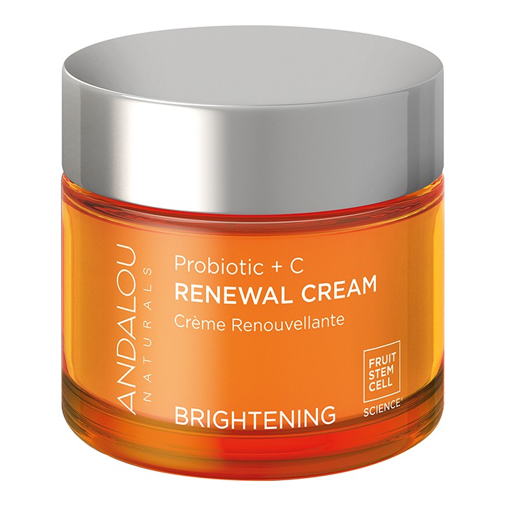 Kem dưỡng làm sáng da Andalou Naturals, Renewal Cream, Probiotic + C, Brightening
