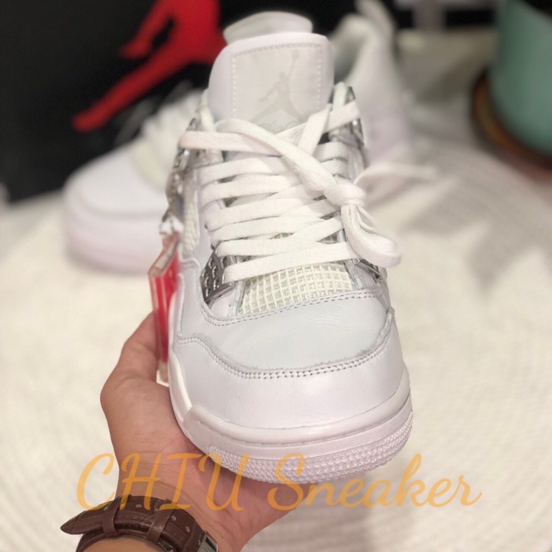 Giày thể thao nam nữ Jordan 4 retro Full trắng tăng chiều cao cao cấp giày Sneaker Air Jordan 4 nam
