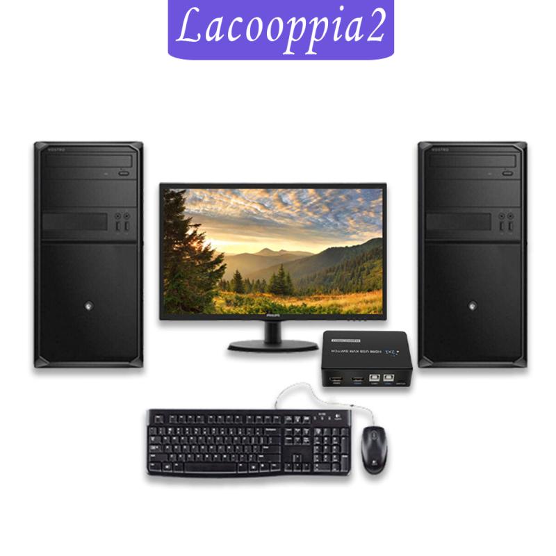 Bộ Chuyển Đổi Lacooppia2 4K HDMI KVM Switch 2 Cổng Cho 2 PC Sharing 1 Bộ Bàn Phím Và Chuột