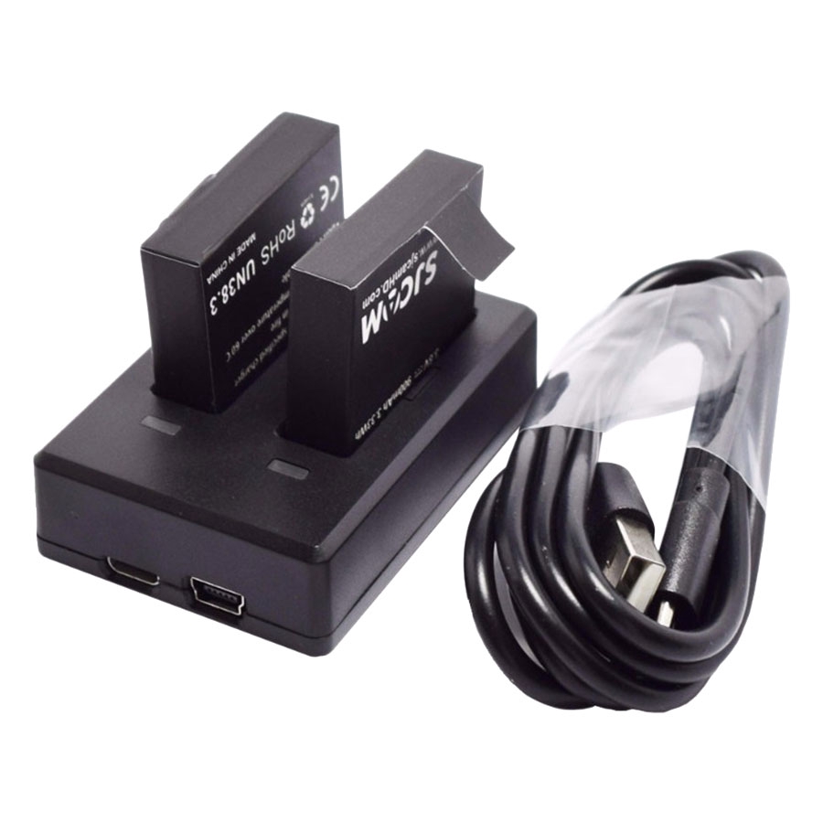 Combo Sạc Đôi + 4 Viên Pin Cho SJCAM - Hàng Nhập Khẩu