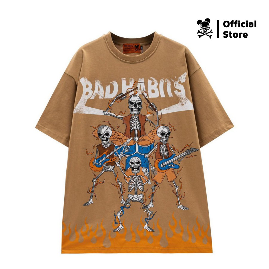 Áo Thun Unisex Bad Habits Rockband 100% Cotton - Local Brand Chính Hãng