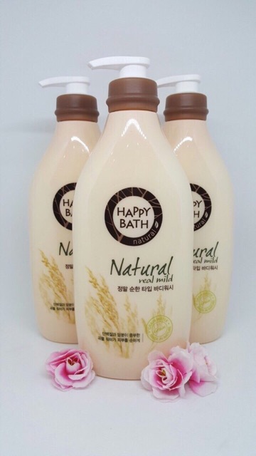 🎉🎉📍GiẢm shock+tặng quà: Sữa tắm trắng da lúa mạch Happy bath 900 ml chính hãng Hàn quốc