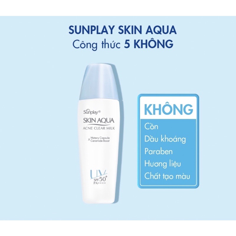 Sữa Chống Nắng Dưỡng Da Ngừa Mụn Sunplay Skin Aqua Acne Clear SPF 50+ PA++++(25g