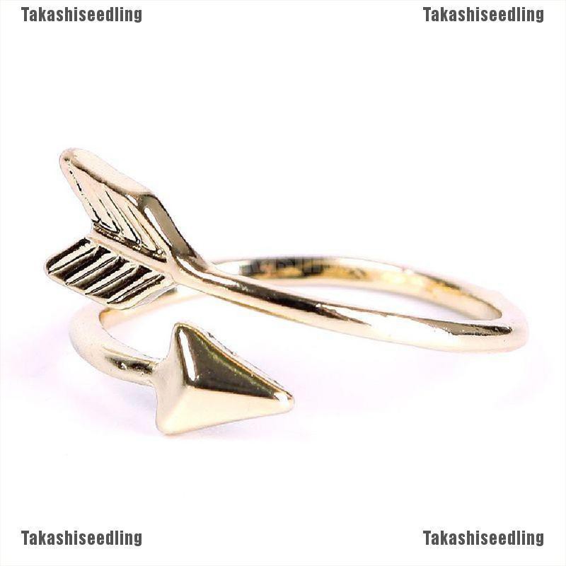 Nhẫn Hở Hình Mũi Tên Màu Vàng / Bạc Thời Trang Cho Nữ